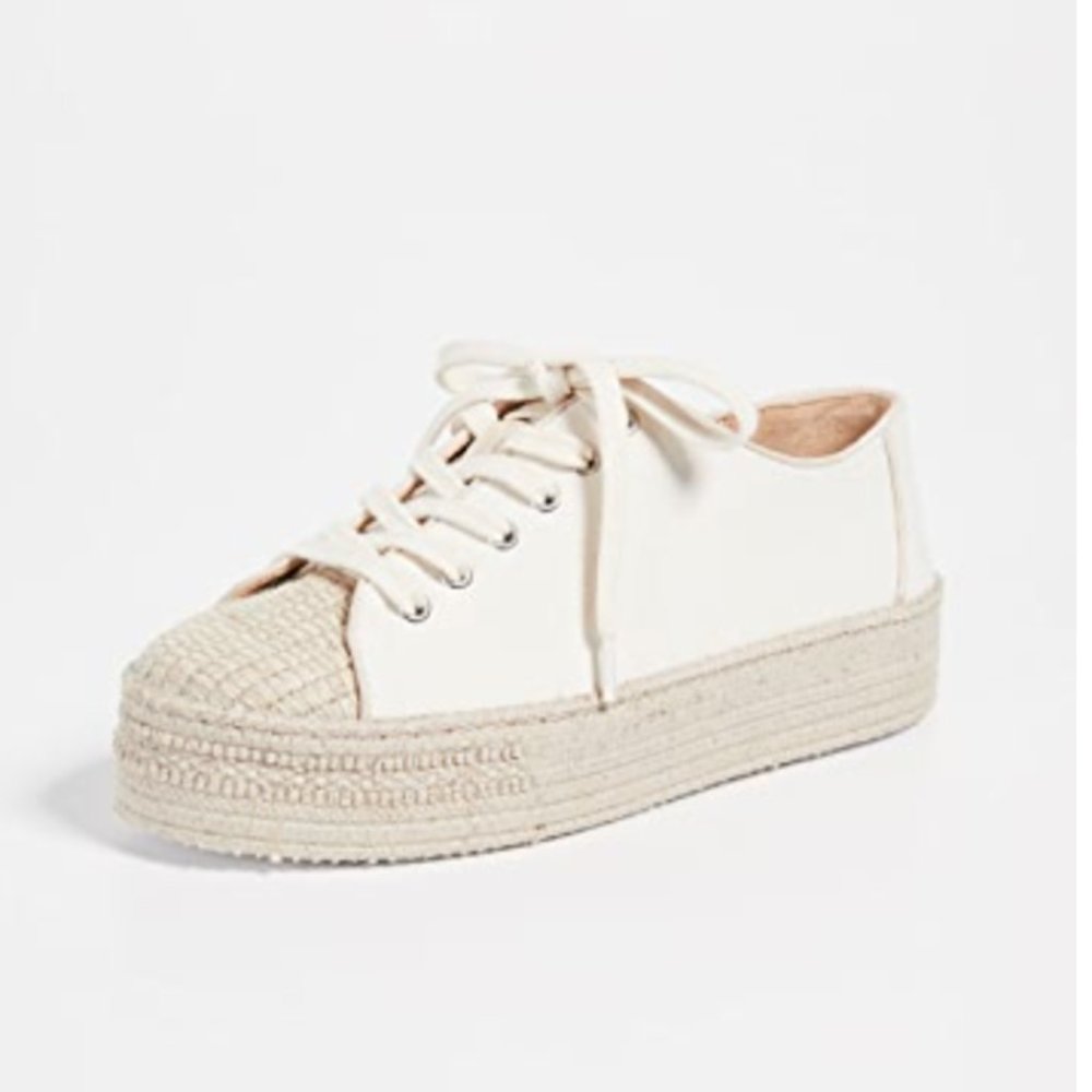 Schutz Lace-Up Espadrille Platform Sneakers